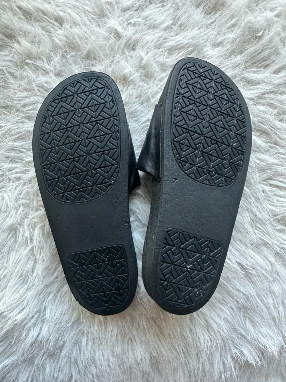 Tory Burch women’s Black Leather double T Logo Lina Slide Sandals 7